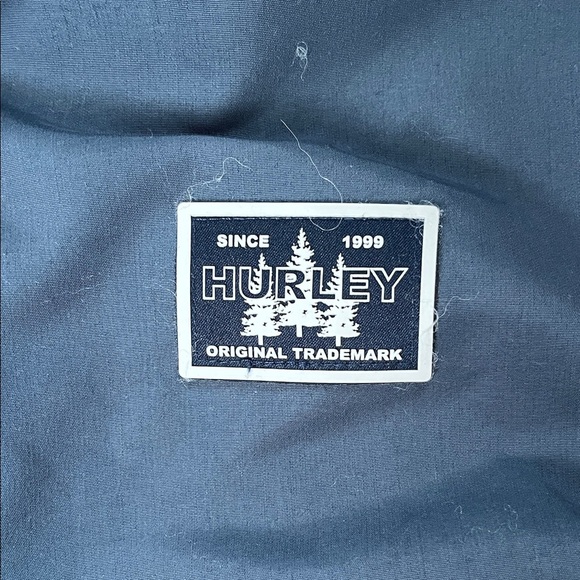 Hurley Cozy Two-Toned Navy&Cream Sherpa Quarter Zip Fleece Hooded Pullover Small - Picture 3 of 6